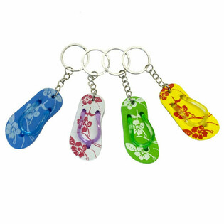 Porte-cl&eacute;s Tongs sur Carte (Lot de 48)
