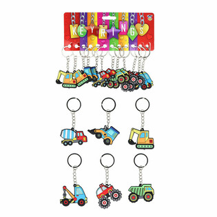 Porte-cl&eacute;s Engins de Chantier (12 pcs)