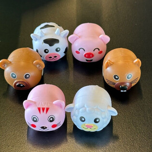 ANIMAUX DE LA FERME &Agrave; R&Eacute;TROFRICTION - EN PR&Eacute;SENTOIR (36 pcs.)