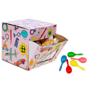 PETITES MARACAS SAMBA - MIX COULEURS - EN PR&Eacute;SENTOIR (60 pcs.)