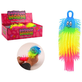 BALLE CHENILLE RAINBOW PUFFER - 22CM - COULEURS MIXTES - PR&Eacute;SENTOIR (24 pcs)