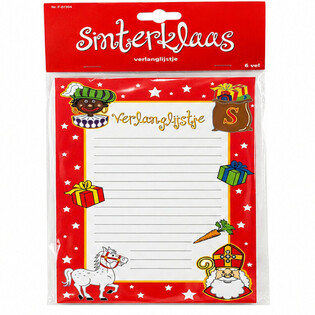 LISTES DE SOUHAITS SAINT-NICOLAS - 6 FEUILLES PAR PAQUET (1 pc.)