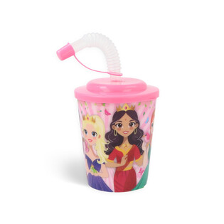 GOBELET / POT À GLACE AVEC PAILLE – PRINCESSES (12 pcs)