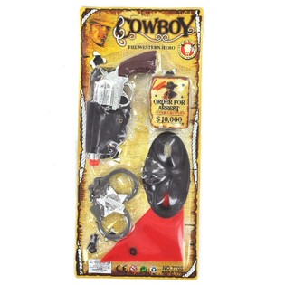 Panoplie de cowboy sur carte - Mod&egrave;le 6 (3 pi&egrave;ces)